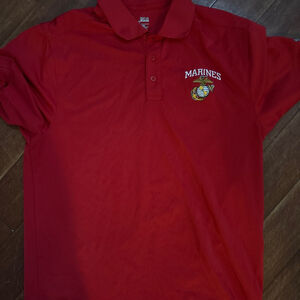 Underarmor mens medium Marines Polo dryfit